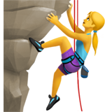 woman climbing