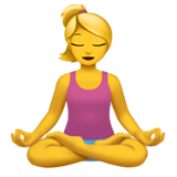 woman in lotus position