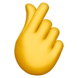 hand with index finger and thumb crossed