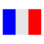 How emoji flag: France displayed on au KDDI