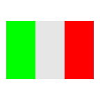 How emoji flag: Italy displayed on au KDDI