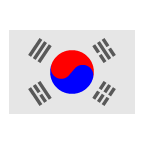 How emoji flag: South Korea displayed on au KDDI