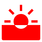 How emoji sunrise displayed on au KDDI