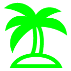 How emoji palm tree displayed on au KDDI