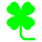 How emoji four leaf clover displayed on au KDDI