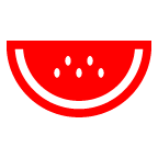 How emoji watermelon displayed on au KDDI