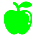 How emoji green apple displayed on au KDDI