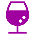 How emoji wine glass displayed on au KDDI