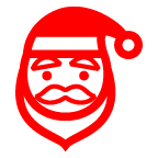 How emoji Santa Claus displayed on au KDDI