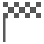 How emoji chequered flag displayed on au KDDI