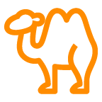 How emoji two-hump camel displayed on au KDDI