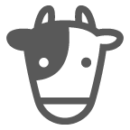 How emoji cow face displayed on au KDDI