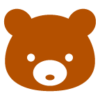 How emoji bear displayed on au KDDI