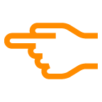 How emoji backhand index pointing left displayed on au KDDI