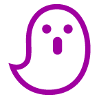 How emoji ghost displayed on au KDDI