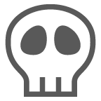 How emoji skull displayed on au KDDI