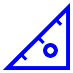 How emoji triangular ruler displayed on au KDDI