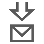 How emoji envelope with arrow displayed on au KDDI