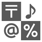 How emoji input symbols displayed on au KDDI