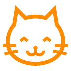 How emoji grinning cat displayed on au KDDI