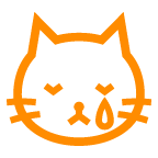 How emoji crying cat displayed on au KDDI