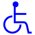 How emoji wheelchair symbol displayed on au KDDI