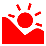 How emoji sunrise over mountains displayed on Docomo