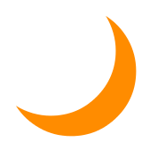 How emoji crescent moon displayed on Docomo