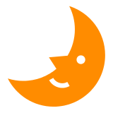 How emoji first quarter moon face displayed on Docomo