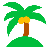 How emoji palm tree displayed on Docomo