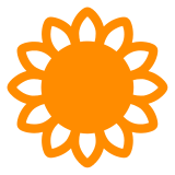 How emoji sunflower displayed on Docomo