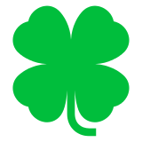 How emoji four leaf clover displayed on Docomo