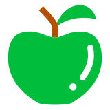 How emoji green apple displayed on Docomo