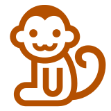 How emoji monkey displayed on Docomo