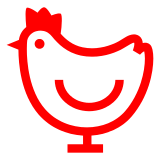 How emoji chicken displayed on Docomo