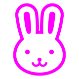 How emoji rabbit face displayed on Docomo