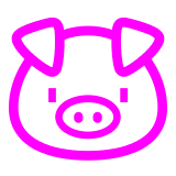 How emoji pig face displayed on Docomo