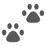 How emoji paw prints displayed on Docomo