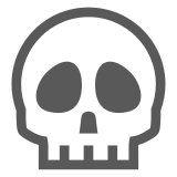 How emoji skull displayed on Docomo