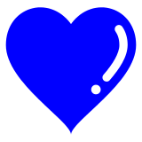 How emoji blue heart displayed on Docomo