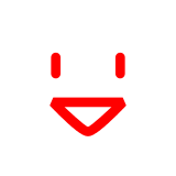 How emoji grinning face with big eyes displayed on Docomo