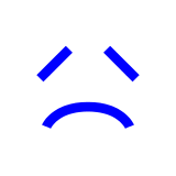 How emoji disappointed face displayed on Docomo