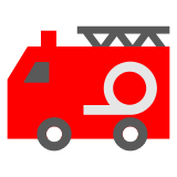 How emoji fire engine displayed on Docomo