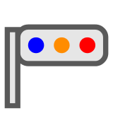 How emoji horizontal traffic light displayed on Docomo