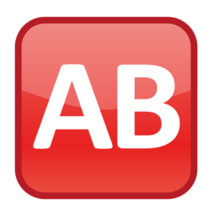 How emoji AB button (blood type) displayed on Emojidex