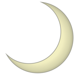 How emoji crescent moon displayed on Emojidex