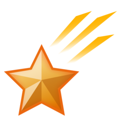 How emoji shooting star displayed on Emojidex