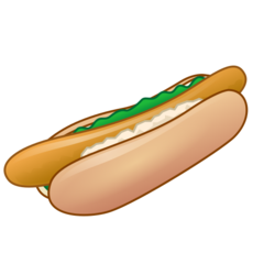 How emoji hot dog displayed on Emojidex