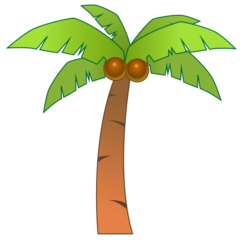 How emoji palm tree displayed on Emojidex