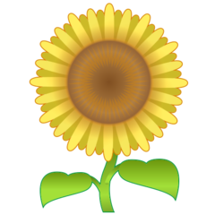 How emoji sunflower displayed on Emojidex